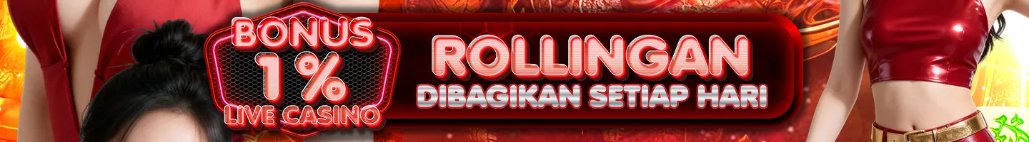 BONUS ROLLINGAN LIVE CASINO 1% - PRESIDENCC